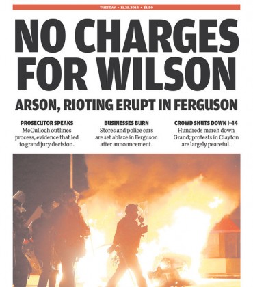 #Ferguson on the Front Page.  All Over the Country.  And The World.