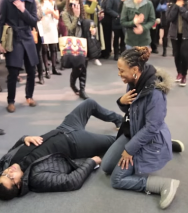 Activist Artists Stage Die-in At The Armory Show in New York City.