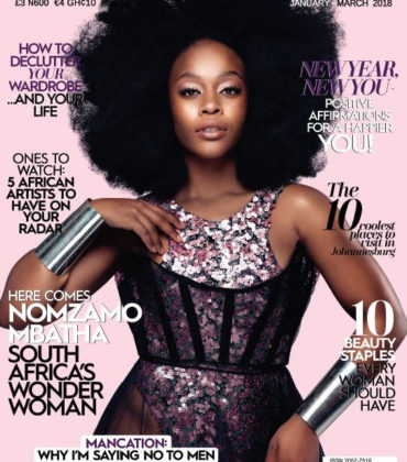 Editorials. South African Actress Nomzamo Mbatha Covers Glam Africa’s ‘Brand New You’ Edition.